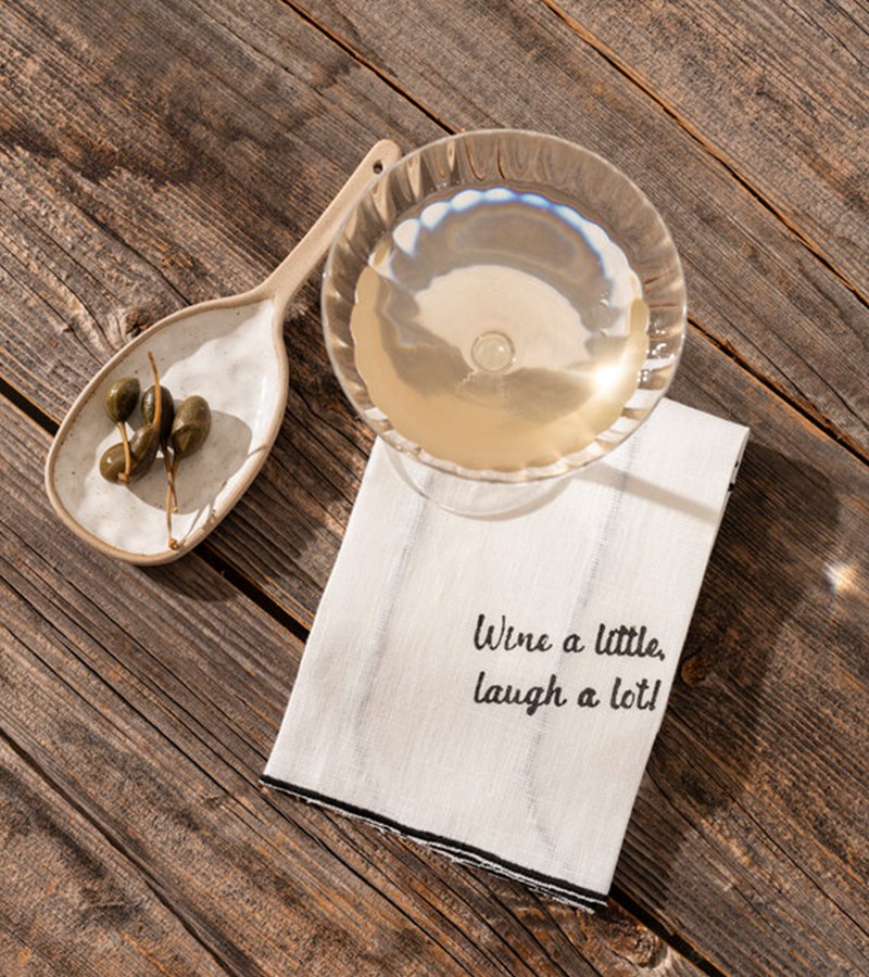 Wine a little, laugh a lot! Slogan Peçete